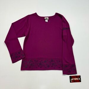 NEW! Girl’s Vintage Avirex Long Sleeve T-Shirt Size XL 16 W/Tags